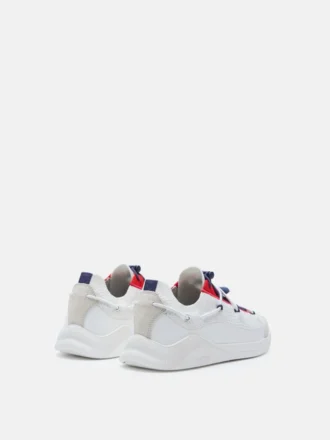 Adidași Moonlight albi, albaștri și roșii