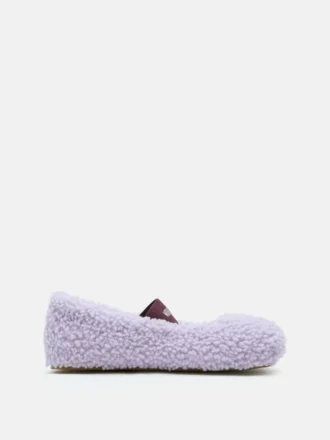 Balerini din piele de oaie liliac