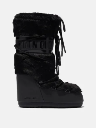 Cizme Icon Black din blană artificială