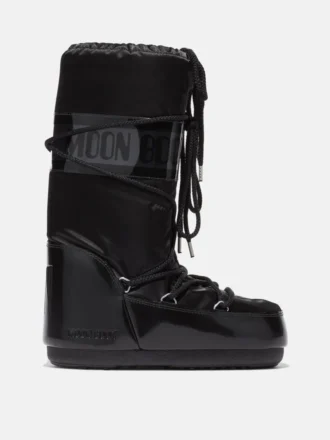 Cizme Icon Glance din satin negru