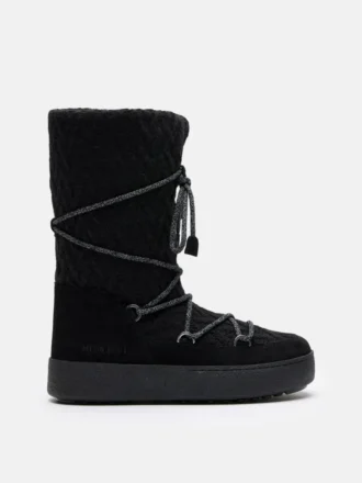 Cizme Moon Boot X Guest in Residence Ltrack din tricot negru Cizme Moon Boot X Guest in Residence Ltrack din tricot negru
