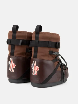 Cizme Moon Boot X Moncler Grenoble Icon Low maro mocha